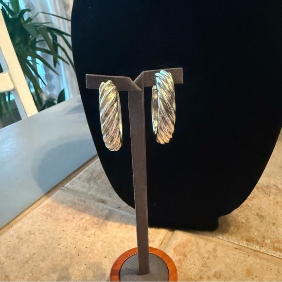 Simon Sebbag 925 Sterling Silver Hoop Earrings - Picture 14 of 15